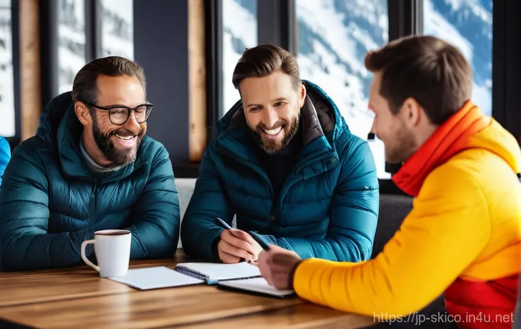 스키 강사의 업무와 학습 병행 사례 - **Prompt:** An athletic male ski instructor, in his mid-30s, passionately leads an off-season drylan...