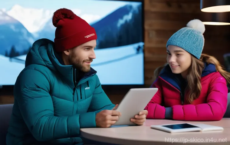 스키 강사의 가르치는 스타일 분석 - **Prompt:** A friendly and empathetic female ski instructor, wearing a warm and stylish ski jacket a...