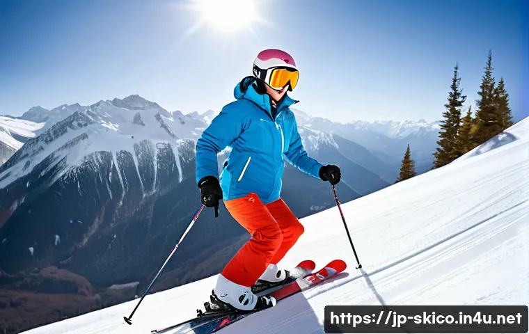 스키 강사의 강의 효과 분석 방법 - **Prompt:** A dynamic, wide-angle shot of a female ski instructor, in her early 30s, wearing a sleek...