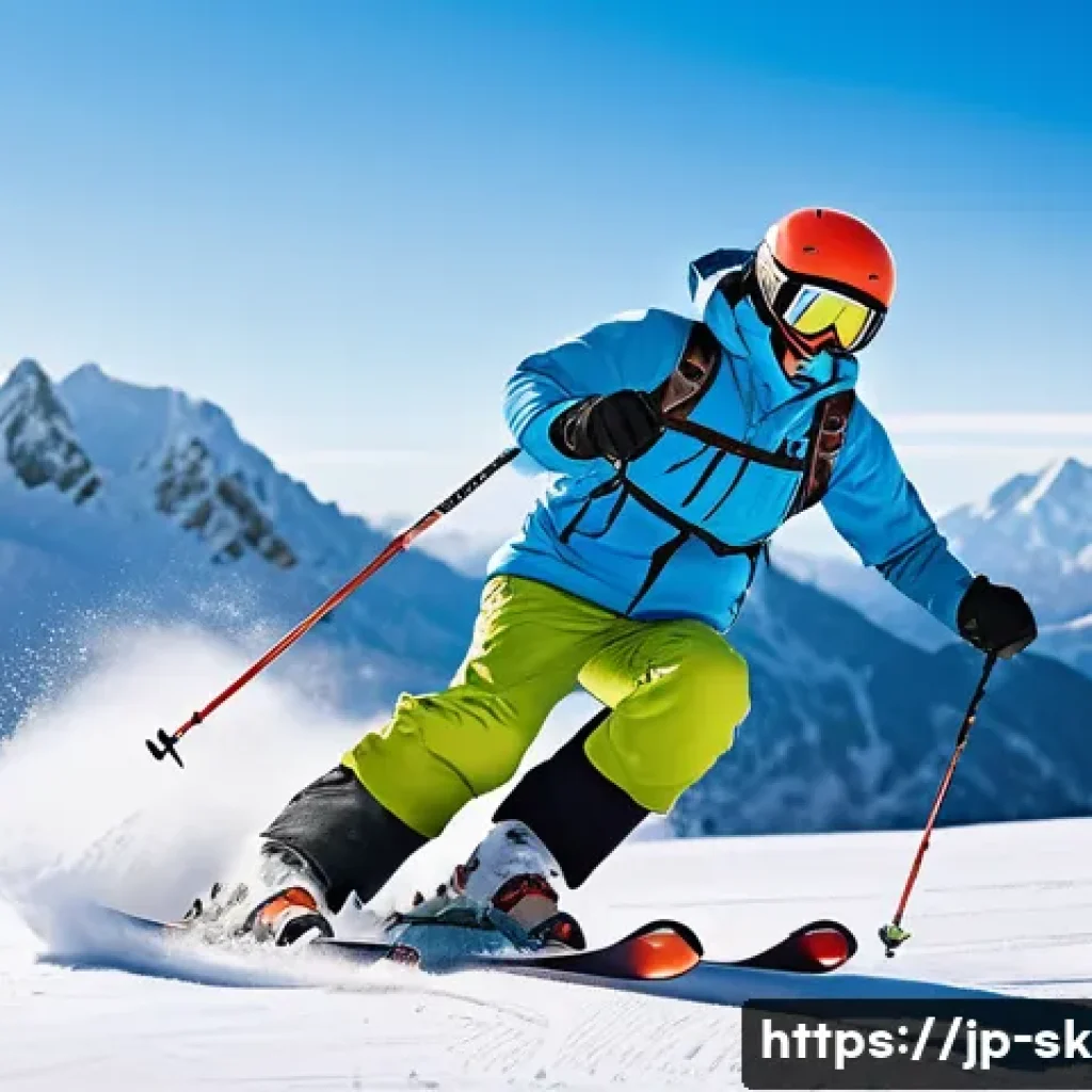 스키 강사의 자격증 취득 비법 - A professional Japanese ski instructor practicing on a snowy mountain slope during winter, wearing f...