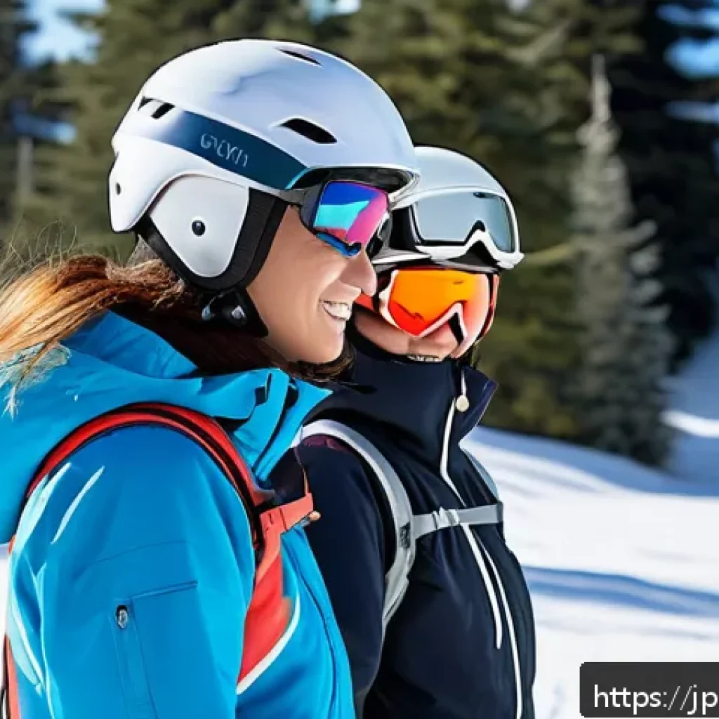 스키 강사의 자기계발 스킬 - A professional ski instructor attentively listening to a student on a snowy mountain slope, practici...